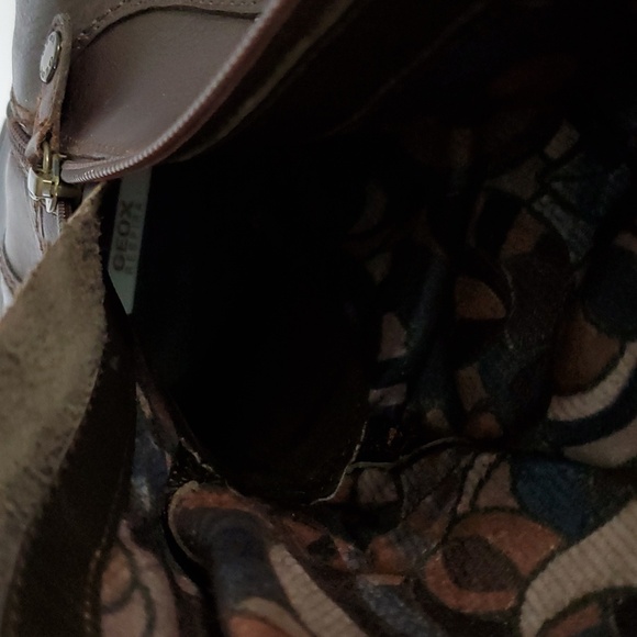 Geox leather knee boots with lace up back - Picture 9 of 14